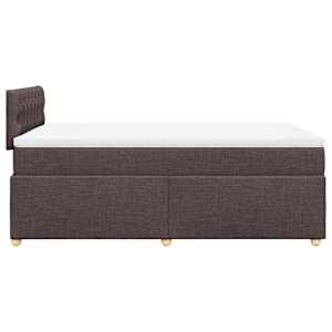 Box spring postel s matrací tmavě hnědá 120x190 cm textil - obrázek 5