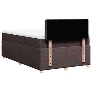 Box spring postel s matrací tmavě hnědá 120x190 cm textil - obrázek 6