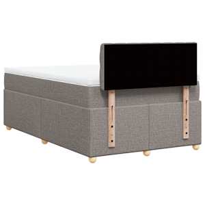 Box spring postel s matrací taupe 120x190 cm textil - obrázek 6