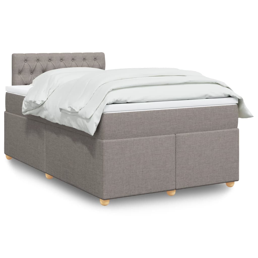 Boxspringbett mit Matratze Taupe 120×190 cm Stoff