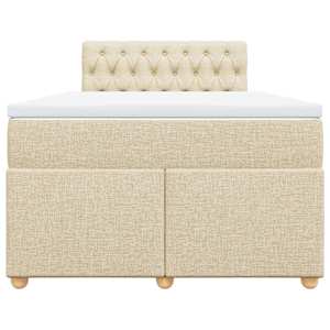 Box spring postel s matrací krémová 120x190 cm textil - obrázek 4