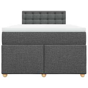 Box spring postel s matrací tmavě šedá 120x190 cm textil - obrázek 4