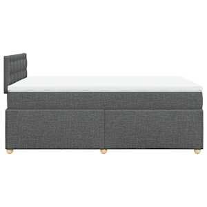 Box spring postel s matrací tmavě šedá 120x190 cm textil - obrázek 5