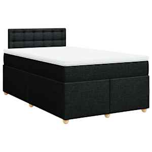 Box spring postel s matrací černá 120x190 cm textil - obrázek 2
