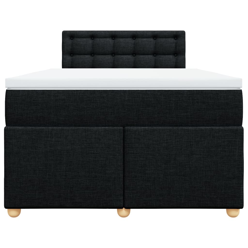 vidaXL Boxspring met matras stof zwart 120x190 cm, foto 4
