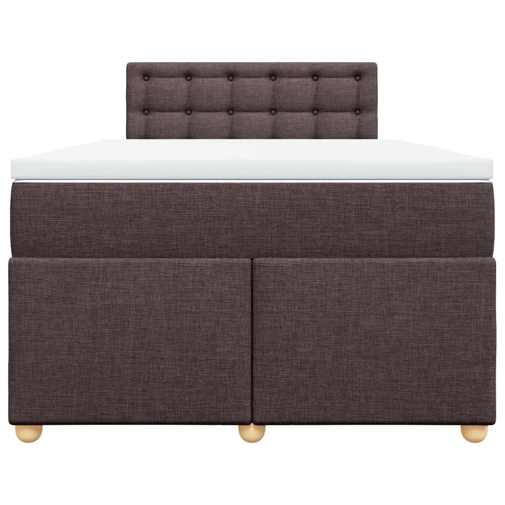 vidaXL Boxspring met matras stof donkerbruin 120x190 cm bruin, foto 4
