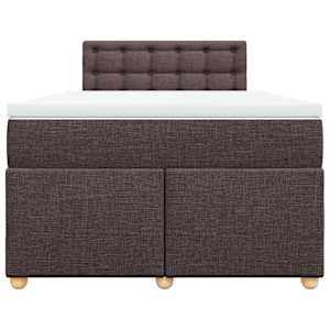 Box spring postel s matrací tmavě hnědá 120x190 cm textil - obrázek 4