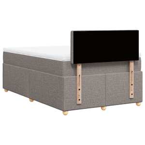 Box spring postel s matrací taupe 120x190 cm textil - obrázek 6
