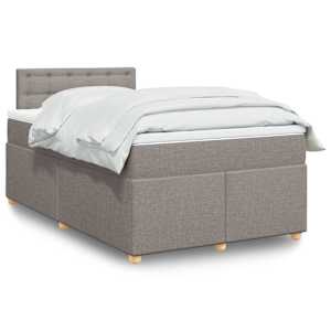 Box spring postel s matrací taupe 120x190 cm textil - obrázek 1