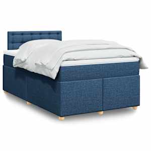 Box spring postel s matrací černá 120x190 cm textil - obrázek 1
