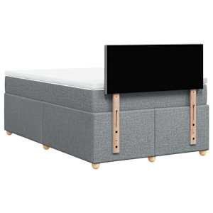 Box spring postel s matrací světle šedá 120 x 200 cm textil - obrázek 6