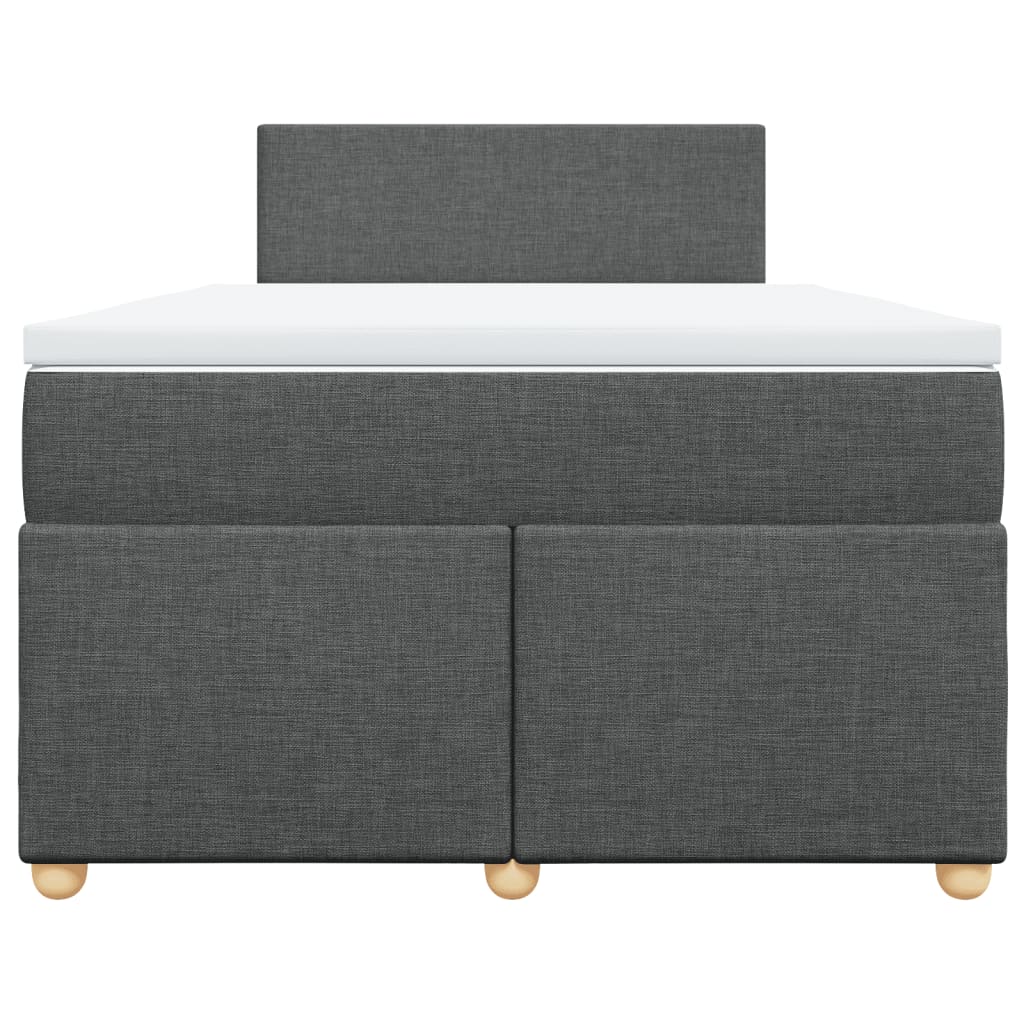 vidaXL Boxspring met matras stof donkergrijs 120x200 cm grijs, foto 4