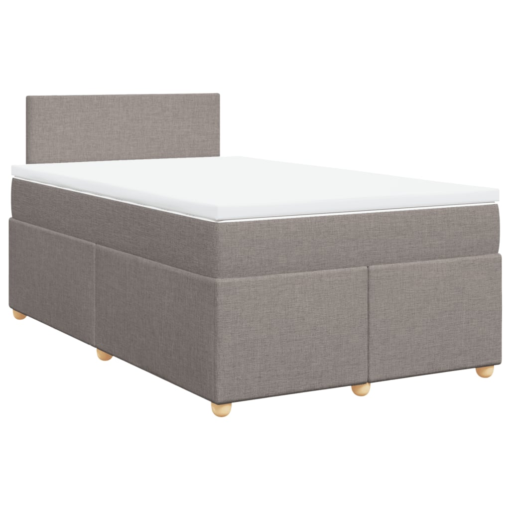 Thumbnail - vidaXL Boxspringbett mit Matratze Taupe 120x200 cm Stoff