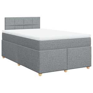 Box spring postel s matrací světle šedá 120 x 200 cm textil - obrázek 2