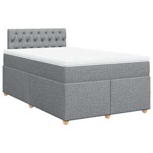 Box spring postel s matrací světle šedá 120 x 200 cm textil - obrázek 2