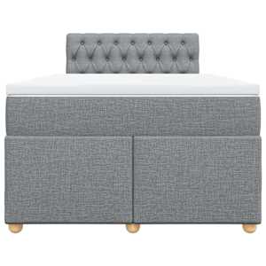 Box spring postel s matrací světle šedá 120 x 200 cm textil - obrázek 4