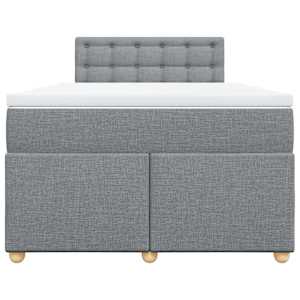 Box spring postel s matrací světle šedá 120 x 200 cm textil - obrázek 4