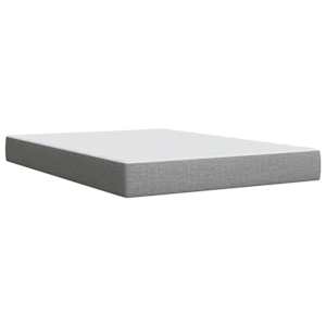Box spring postel s matrací světle šedá 140 x 190 cm textil - obrázek 8