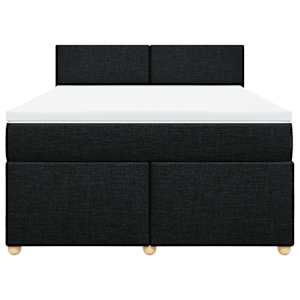 Box spring postel s matrací černá 140 x 190 cm textil - obrázek 4