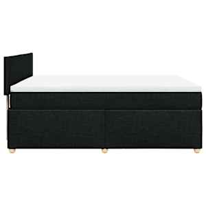 Box spring postel s matrací černá 140 x 190 cm textil - obrázek 5