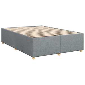 Box spring postel s matrací světle šedá 140 x 190 cm textil - obrázek 7