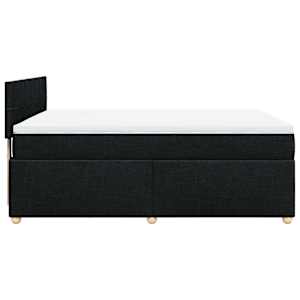 Box spring postel s matrací černá 140 x 190 cm textil - obrázek 5