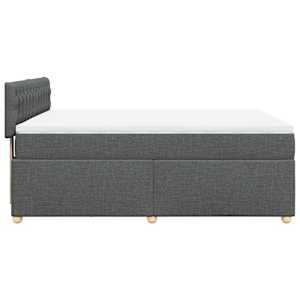 Box spring postel s matrací tmavě šedý 140 x 190 cm textil - obrázek 5