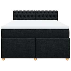 Box spring postel s matrací černá 140 x 190 cm textil - obrázek 4