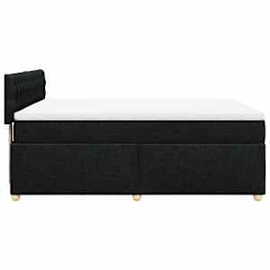 Box spring postel s matrací černá 140 x 190 cm textil - obrázek 5
