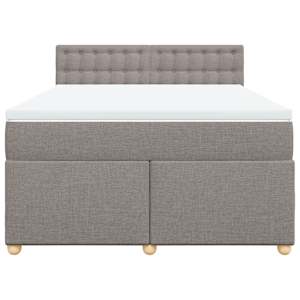 Box spring postel s matrací taupe 140x190 cm textil - obrázek 4