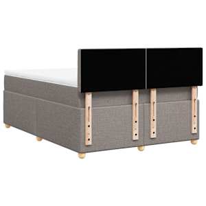 Box spring postel s matrací taupe 140x190 cm textil - obrázek 6