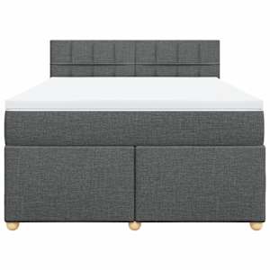 Box spring postel s matrací tmavě šedá 140x200 cm textil - obrázek 4