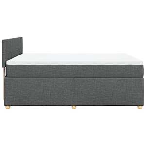 Box spring postel s matrací tmavě šedá 140x200 cm textil - obrázek 5