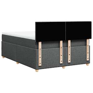 Box spring postel s matrací tmavě šedá 140x200 cm textil - obrázek 6