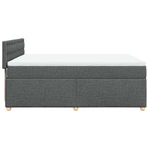 Box spring postel s matrací tmavě šedá 140x200 cm textil - obrázek 5