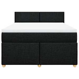 Box spring postel s matrací černá 160x200 cm textil - obrázek 4