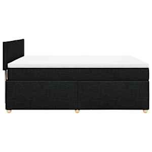 Box spring postel s matrací černá 160x200 cm textil - obrázek 5