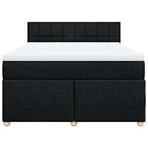 Box spring postel s matrací černá 160x200 cm textil - obrázek 4