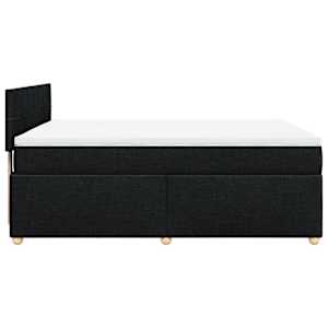 Box spring postel s matrací černá 160x200 cm textil - obrázek 5