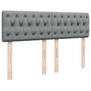 Box spring postel s matrací světle šedá 160 x 200 cm textil - obrázek 10