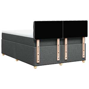 Box spring postel s matrací tmavě šedá 160x200 cm textil - obrázek 6