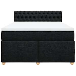 Box spring postel s matrací černá 160x200 cm textil - obrázek 4