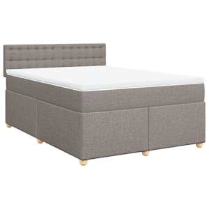Box spring postel s matrací taupe 160x200 cm textil - obrázek 2