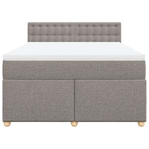 Box spring postel s matrací taupe 160x200 cm textil - obrázek 4