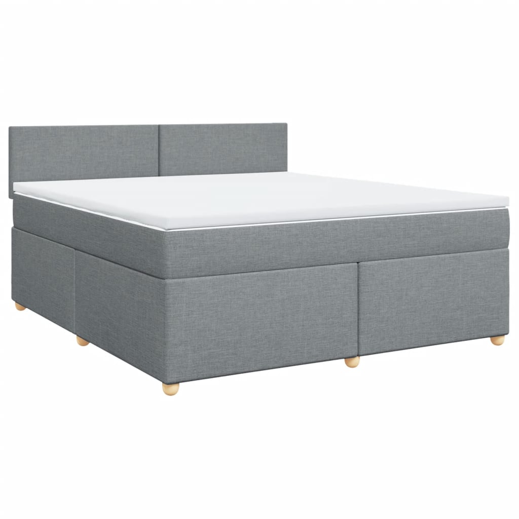 vidaXL Pat continental, gri deschis, 180x200 cm, material textil