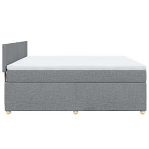 Box spring postel s matrací světle šedá 180 x 200 cm textil - obrázek 5