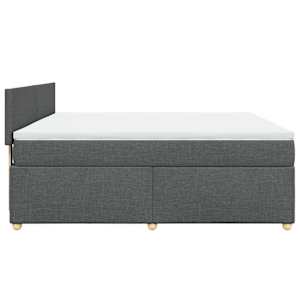 Box spring postel s matrací tmavě šedá 180x200 cm textil - obrázek 5