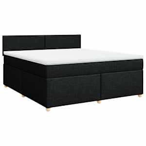 Box spring postel s matrací černá 180x200 cm textil - obrázek 2