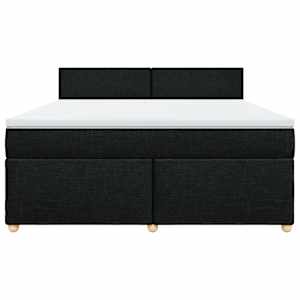 Box spring postel s matrací černá 180x200 cm textil - obrázek 4