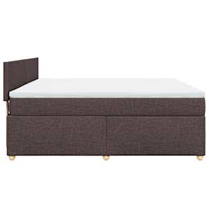 Box spring postel s matrací tmavě hnědá 180x200 cm textil - obrázek 5